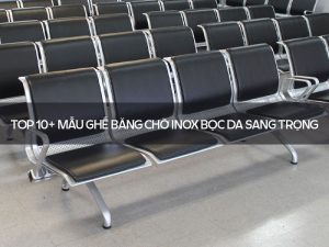 ghế băng chờ inox bọc da