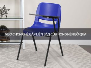 ghế gấp liền bàn cũ