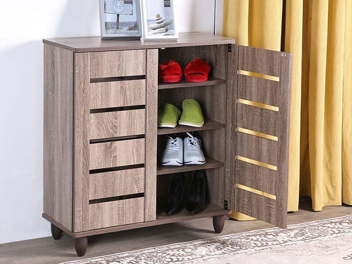 tủ giày dép bằng gỗ 2 cánh