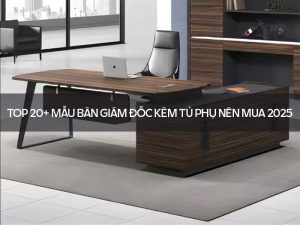 bàn giám đốc kèm tủ phụ