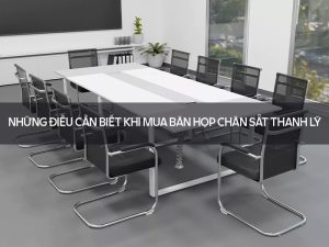 bàn họp chân sắt thanh lý