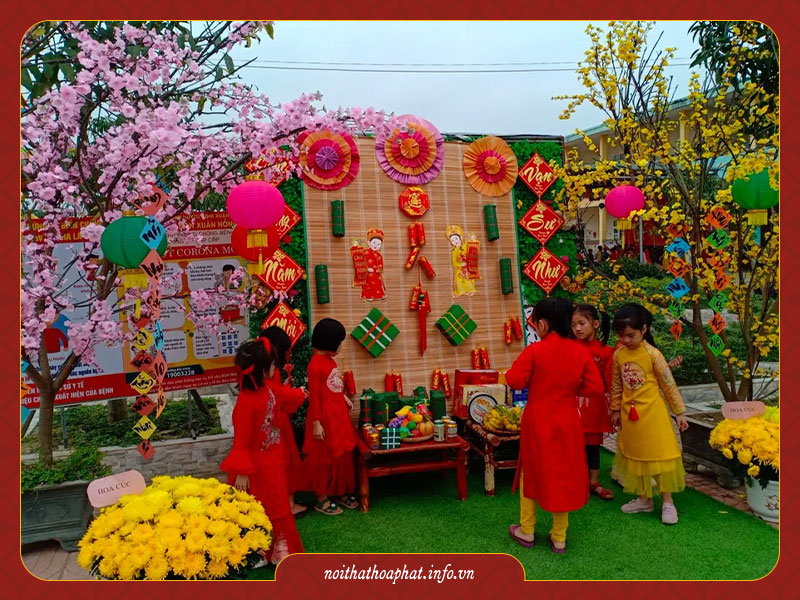 trang trí tết mầm non 2025