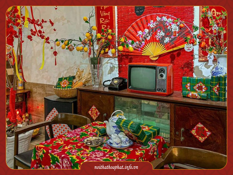 Trang trí tết phong cách vintage