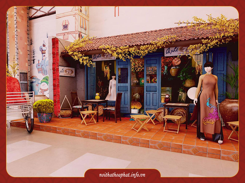 Trang trí tết phong cách vintage