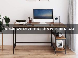 bàn làm việc chân sắt sơn tĩnh điện