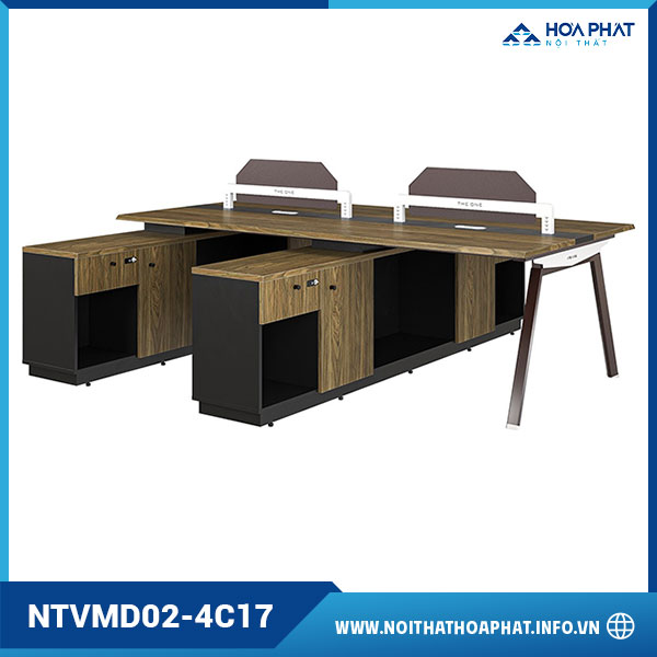 Module bàn văn phòng 4 chỗ NTVMD02-4C17