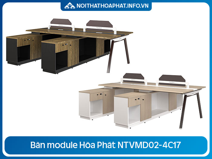 Module bàn văn phòng 4 chỗ NTVMD02-4C17