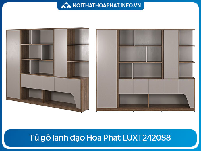 Tủ gỗ lãnh đạo Hòa Phát LUXT2420S8