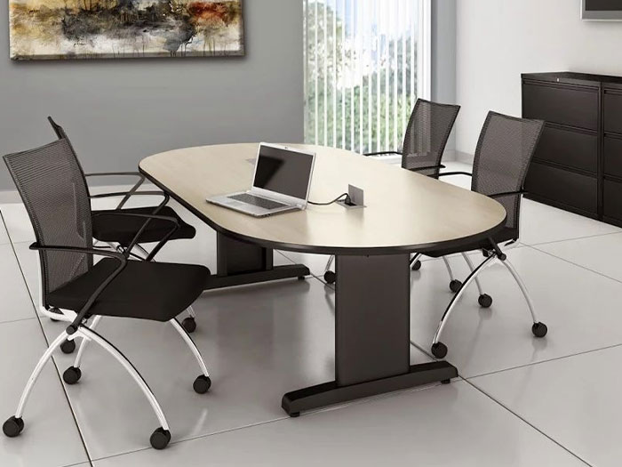 Bàn họp oval 1m8