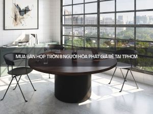 bàn họp tròn 8 người