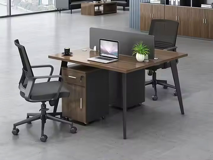 bàn làm việc 2 người chân sắt