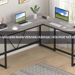 bàn nhân viên màu xám bạc