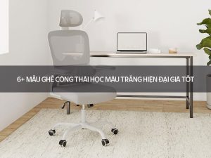 Ghế công thái học màu trắng