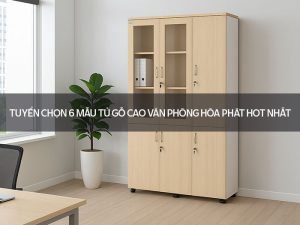 Tủ gỗ cao văn phòng