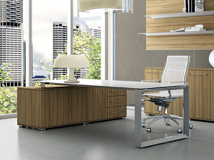 Bàn giám đốc tích hợp tủ