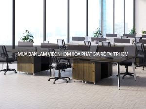 bàn làm việc nhóm Hòa Phát