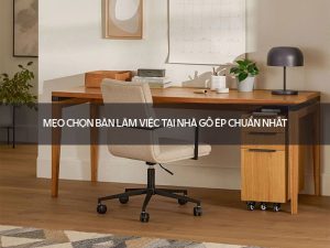 bàn làm việc tại nhà gỗ ép