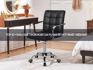 ghế tròn xoay da PU