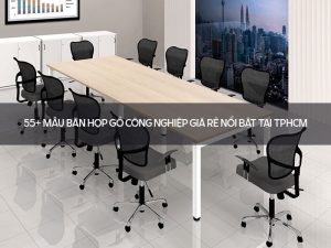 Mẫu bàn họp gỗ công nghiệp