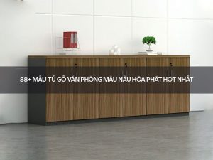 Tủ gỗ văn phòng màu nâu