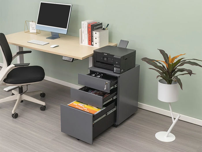 Tủ sắt đặt dưới bàn