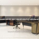 Bàn làm việc 1m8 chân sắt