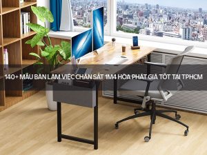 bàn làm việc chân sắt 1m4