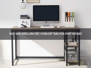 bàn làm việc chân sắt 1m6