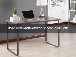 Bàn làm việc chân sắt cũ