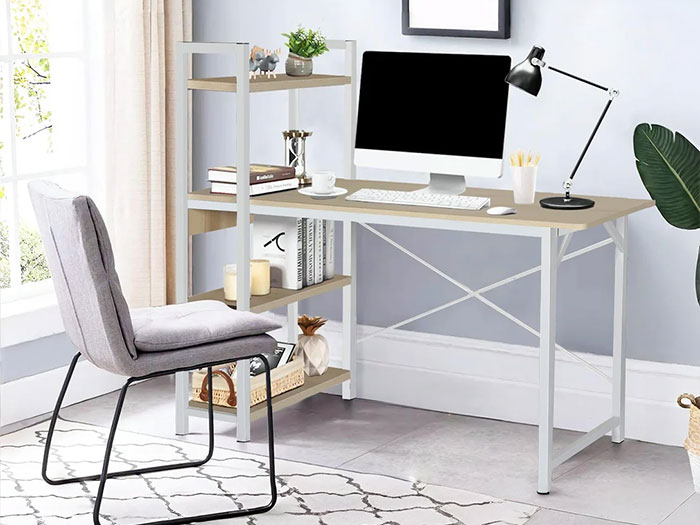 Bàn làm việc kèm giá sách Hòa Phát