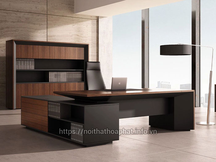 Bàn làm việc lãnh đạo gỗ công nghiệp