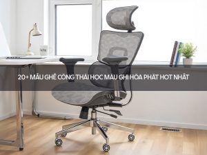 ghế công thái học màu ghi