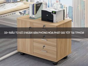 Tủ gỗ 3 ngăn văn phòng