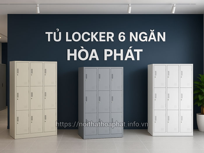 Tủ locker 6 ngăn Hòa Phát