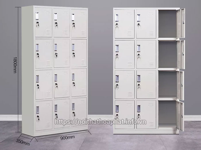 Tủ locker sắt 12 ngăn