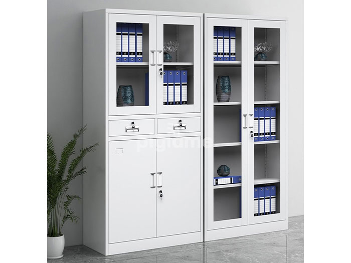 Tủ sắt văn phòng 2 cánh kính