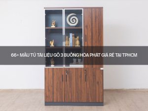 Tủ tài liệu gỗ 3 buồng