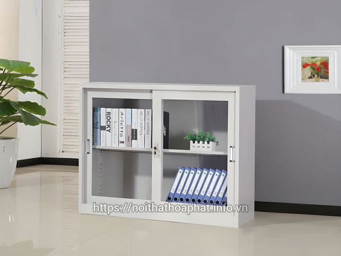 Tủ thấp văn phòng cánh kính