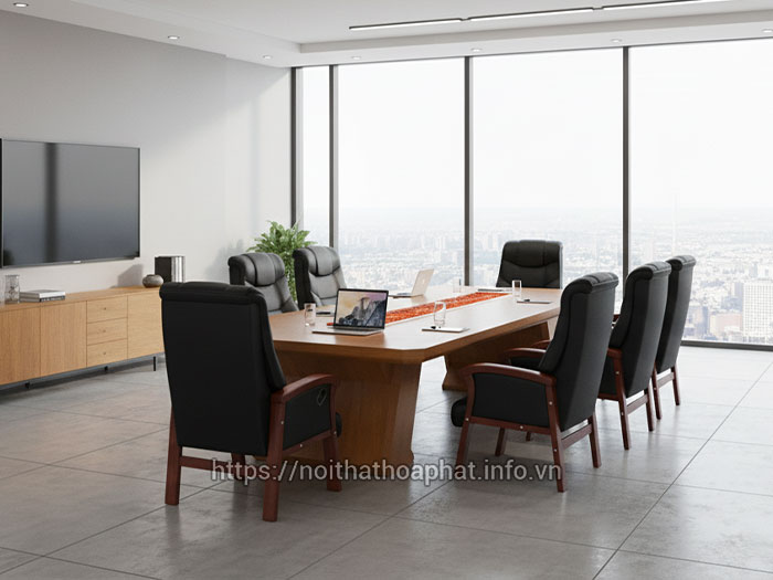 Bàn họp gỗ veneer
