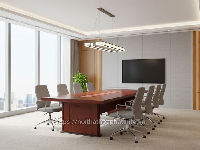 Bàn họp gỗ veneer