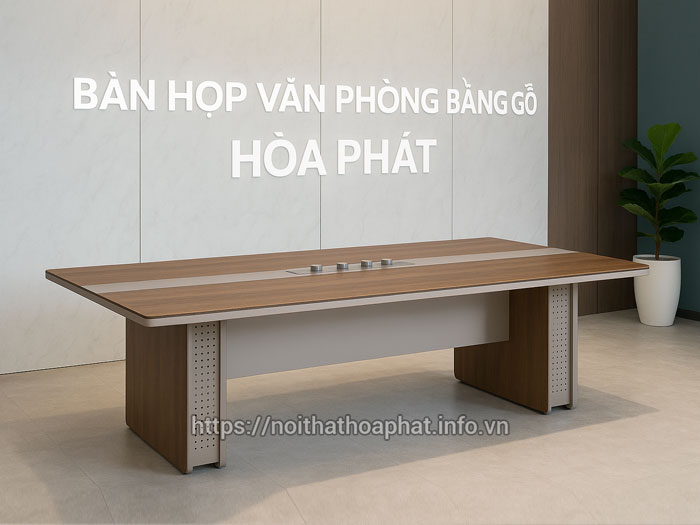 Bàn họp văn phòng bằng gỗ