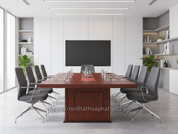 Bàn họp văn phòng bằng gỗ