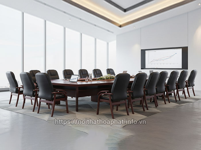 Bàn họp văn phòng bằng gỗ
