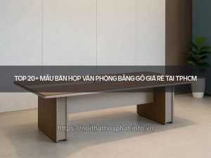 Bàn họp văn phòng bằng gỗ
