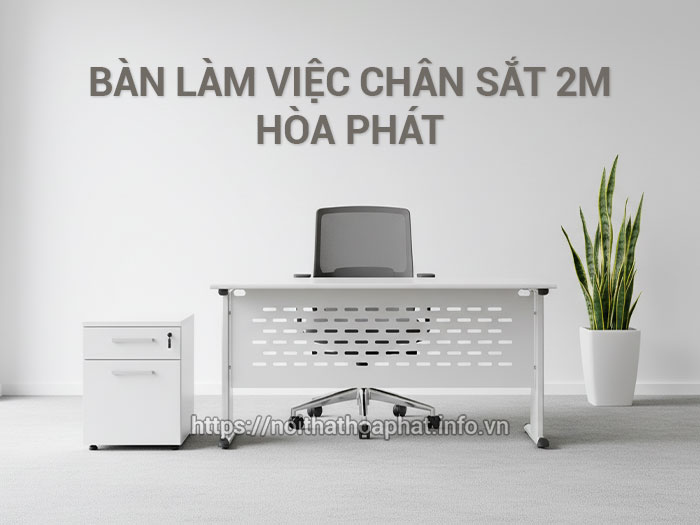Bàn làm việc chân sắt 2m