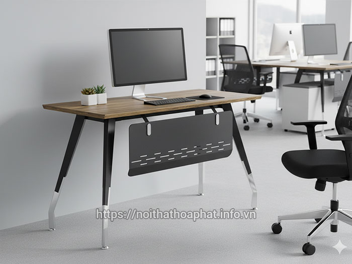 Bàn làm việc chân sắt gỗ MDF