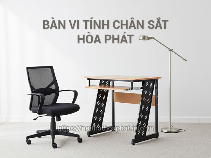 Bàn vi tính chân sắt