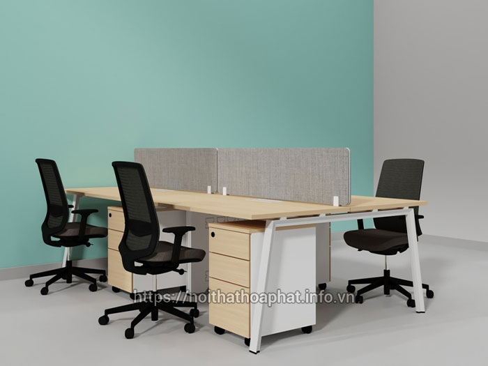 Cụm bàn làm việc 4 người giá rẻ