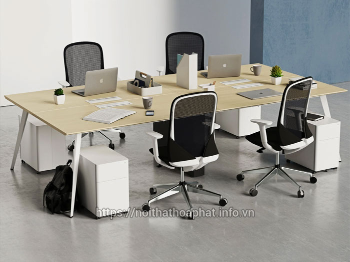 Cụm bàn làm việc 4 người giá rẻ