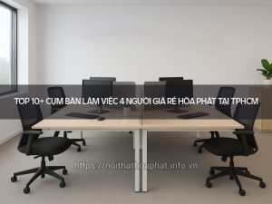 Cụm bàn làm việc 4 người giá rẻ